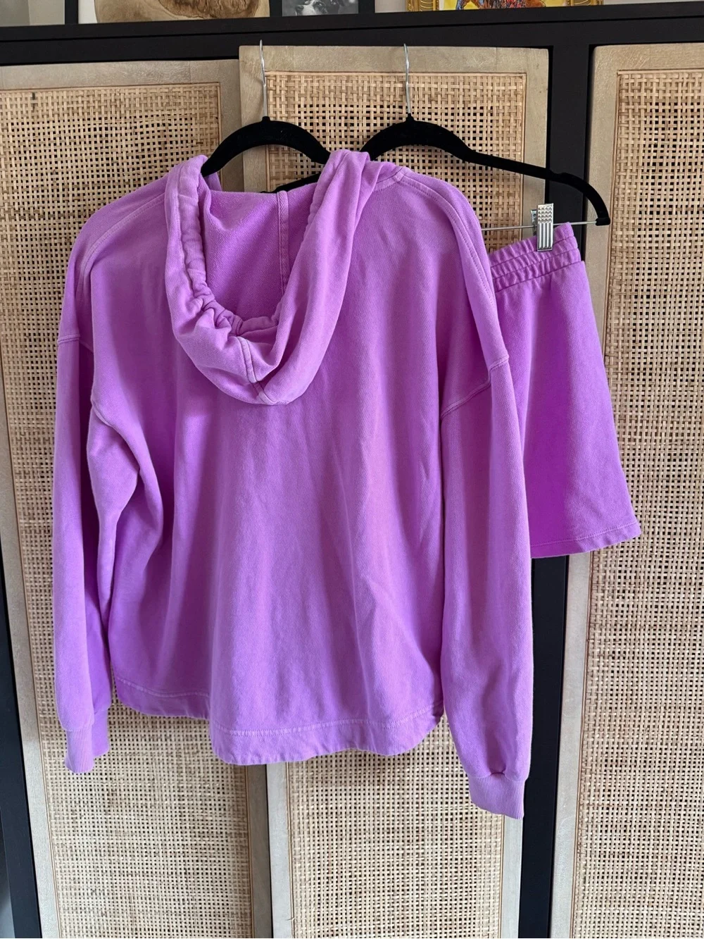 Old Navy Lavender V-Neck Hoodie and Matching Shorts
